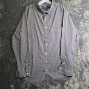 Vineyard Vines Performance Shirt Mens LT Grey Plaid Classic Fit Tucker